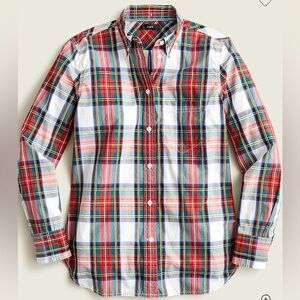 Jcrew women’s holiday tartan shirt size 10